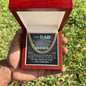 My Dad - God Chose You S Cuban Link Chain Stainless Steel / Standard Box Jewelry Giftinum