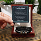 My Dad - Remember The Lessons Bracelett Luxury Box w/LED Jewelry Giftinum