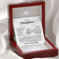 My Daughter Necklace | I Hope You Believe in Yourself 14K White Gold Finish / Luxury Box Jewelry Giftinum
