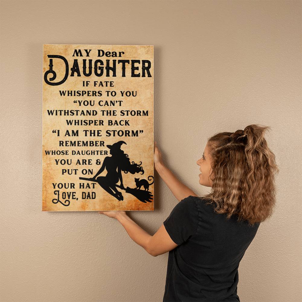 My Daughter Witch Halloween Canvas 20" x 30" Jewelry Giftinum