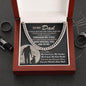 My Forever Hero - Dad Cuban Link Chain Necklace From Daughter Stainless Steel / Luxury Box Jewelry Giftinum