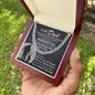 My Forever Hero - Dad Cuban Link Chain Necklace From Son Stainless Steel / Luxury Box w/LED Jewelry Giftinum