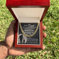 My Forever Hero - Dad Cuban Link Chain Necklace From Son 14K Yellow Gold Finish / Luxury Box w/LED Jewelry Giftinum