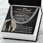 My Forever Hero - Dad Cuban Link Chain Necklace From Son Stainless Steel / Two-Toned Box Jewelry Giftinum