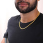 My Man Cuban Link Chain Necklace - Straighten your crown 14K Yellow Gold Finish / Standard Box Jewelry Giftinum