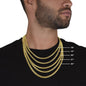 My Man Cuban Link Chain Necklace - Straighten your crown 14K Yellow Gold Finish / Standard Box Jewelry Giftinum