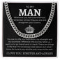 My Man Cuban Link Chain Necklace - Straighten your crown Stainless Steel / Standard Box Jewelry Giftinum