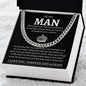 My Man Cuban Link Chain Necklace - Straighten your crown 14K Yellow Gold Finish / Standard Box Jewelry Giftinum