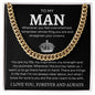 My Man Cuban Link Chain Necklace - Straighten your crown 14K Yellow Gold Finish / Standard Box Jewelry Giftinum