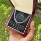 My Man-My Heart My Life Cuban Link Chain Stainless Steel / Two-Toned Box Jewelry Giftinum