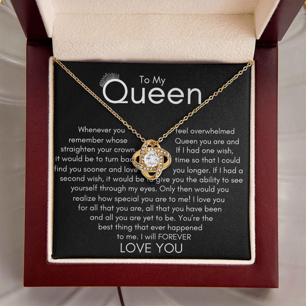 My Queen Necklace - whenever you feel 14K White Gold Finish / Standard Box Jewelry Giftinum