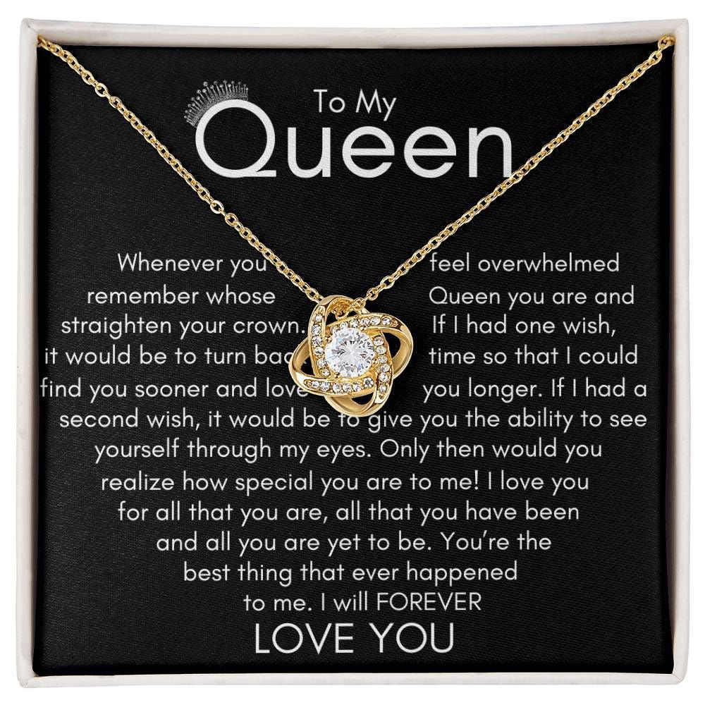 My Queen Necklace - whenever you feel 18K Yellow Gold Finish / Standard Box Jewelry Giftinum
