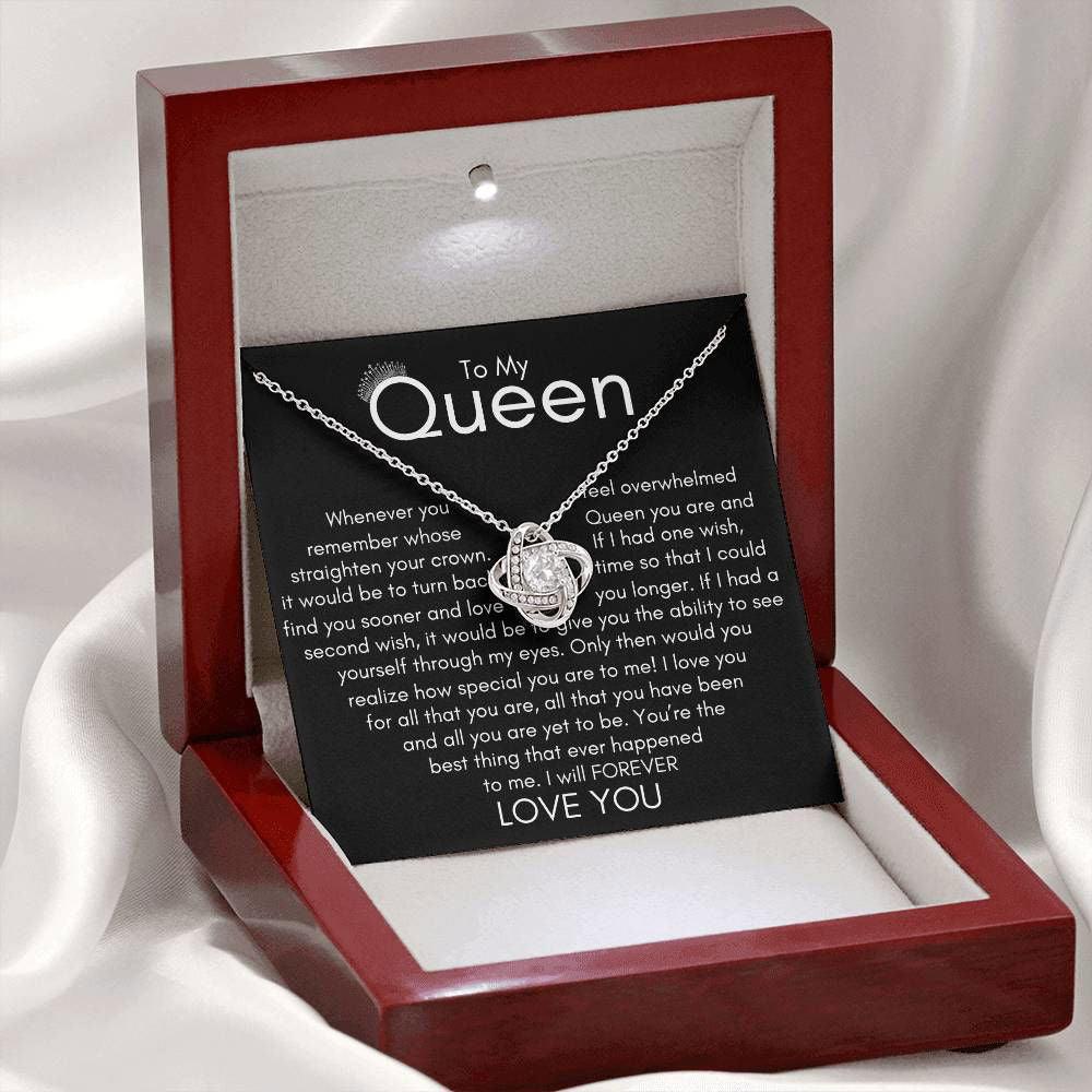 My Queen Necklace - whenever you feel 14K White Gold Finish / Standard Box Jewelry Giftinum