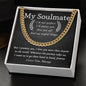 My Soulmate - Say Stupid Things Cuban Link Chain Stainless Steel / Standard Box Jewelry Giftinum