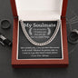 My Soulmate - Say Stupid Things Cuban Link Chain Stainless Steel / Standard Box Jewelry Giftinum