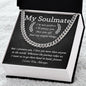 My Soulmate - Say Stupid Things Cuban Link Chain Stainless Steel / Standard Box Jewelry Giftinum