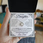 Never Forget - Daughter Necklace 14K White Gold Finish / Standard Box Jewelry Giftinum