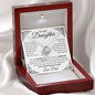 Never Forget - Daughter Necklace 14K White Gold Finish / Luxury Box Jewelry Giftinum