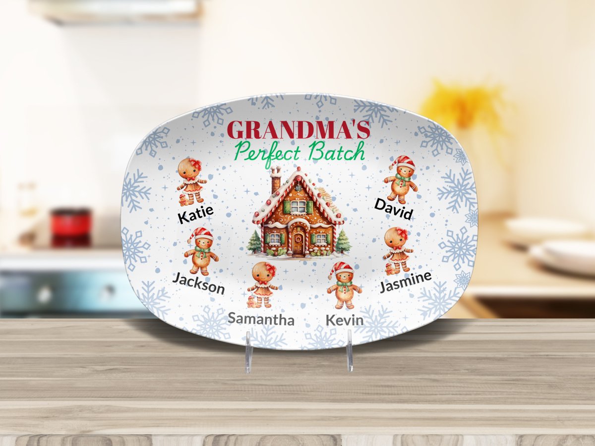 Personalized Christmas Platter Platter / 6 Grandchildren Platter Giftinum