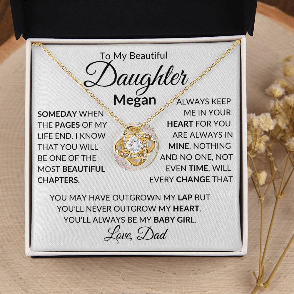 Personalized Daughter Necklace From Dad- Someday when 18K Yellow Gold Finish / Two-Toned Box Giftinum