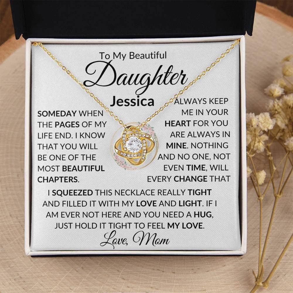 Personalized Daughter Necklace From Mom- Someday when 18K Yellow Gold Finish / Two-Toned Box Giftinum
