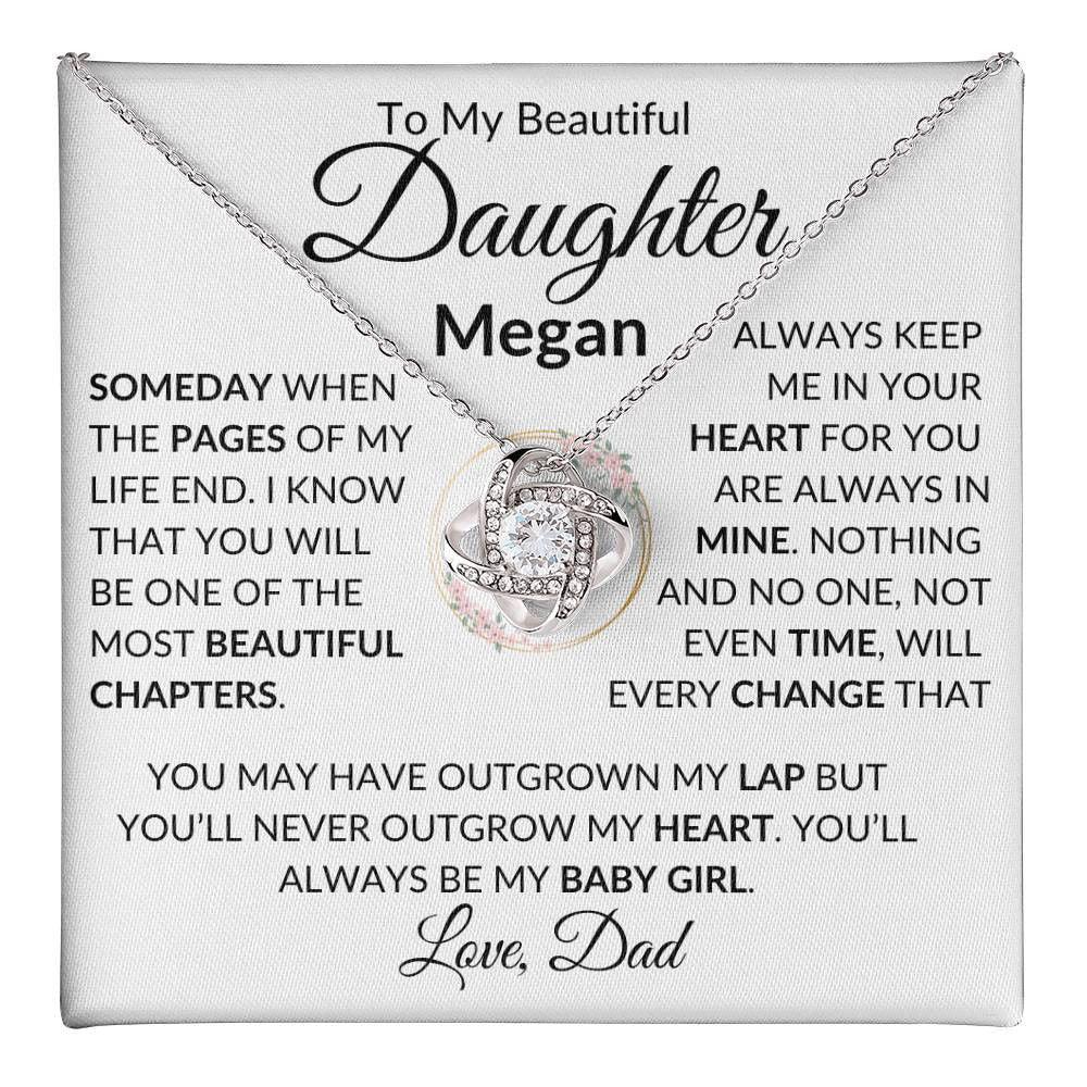 Personalized Daughter Necklace - Someday when 14K White Gold Finish / Two-Toned Box Giftinum