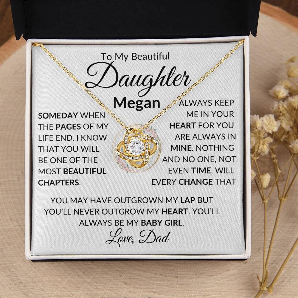 Personalized Daughter Necklace - Someday when 18K Yellow Gold Finish / Two-Toned Box Giftinum
