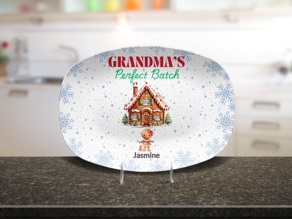 Personalized Grandma's Perfect Batch Platter (2) Platter / 1 Grandchild Platter Giftinum