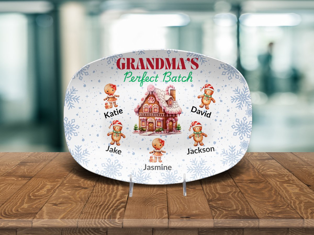 Personalized Grandma's Perfect Batch Platter (3) Platter / 5 Grandchildren Platter Giftinum