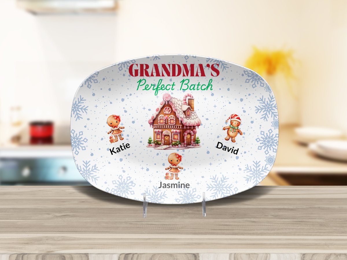 Personalized Grandma's Perfect Batch Platter (3) Platter / 3 Grandchildren Platter Giftinum