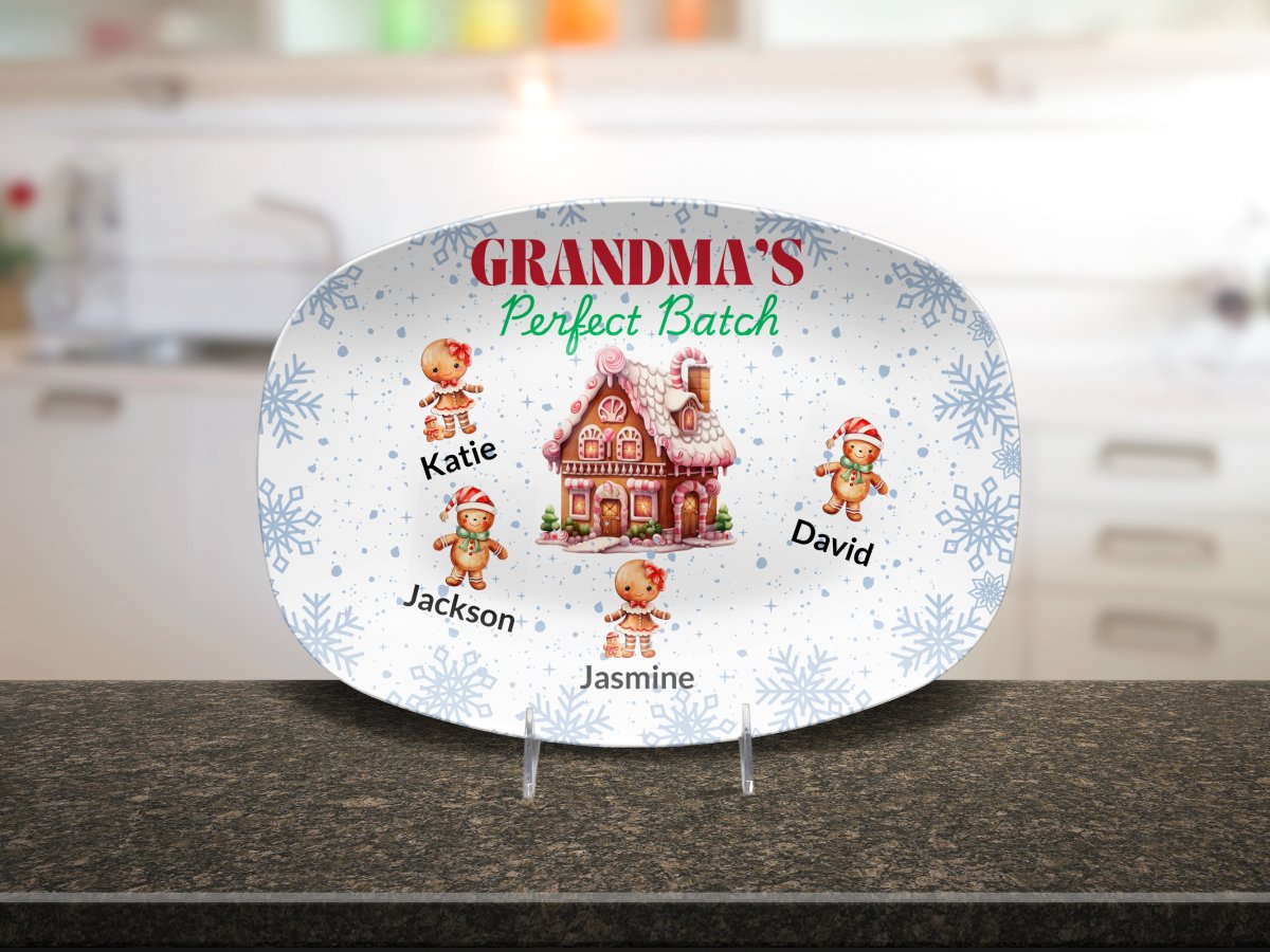 Personalized Grandma's Perfect Batch Platter (3) Platter / 4 Grandchildren Platter Giftinum