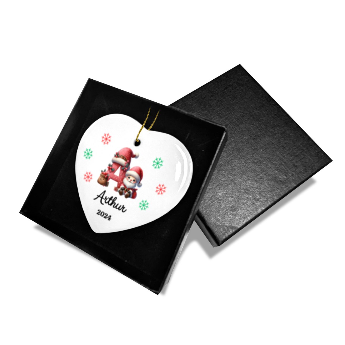 Personalized Initial Name Ceramic Christmas Ornament Default Title Ornaments and Accents Giftinum