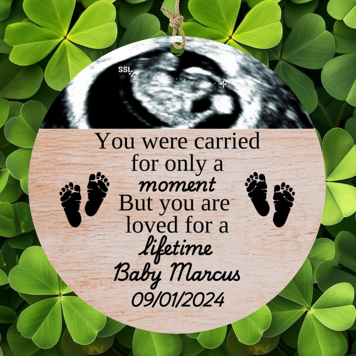 Personalized Miscarriage Baby Loss Wood Ornament Default Title Ornaments and Accents Giftinum