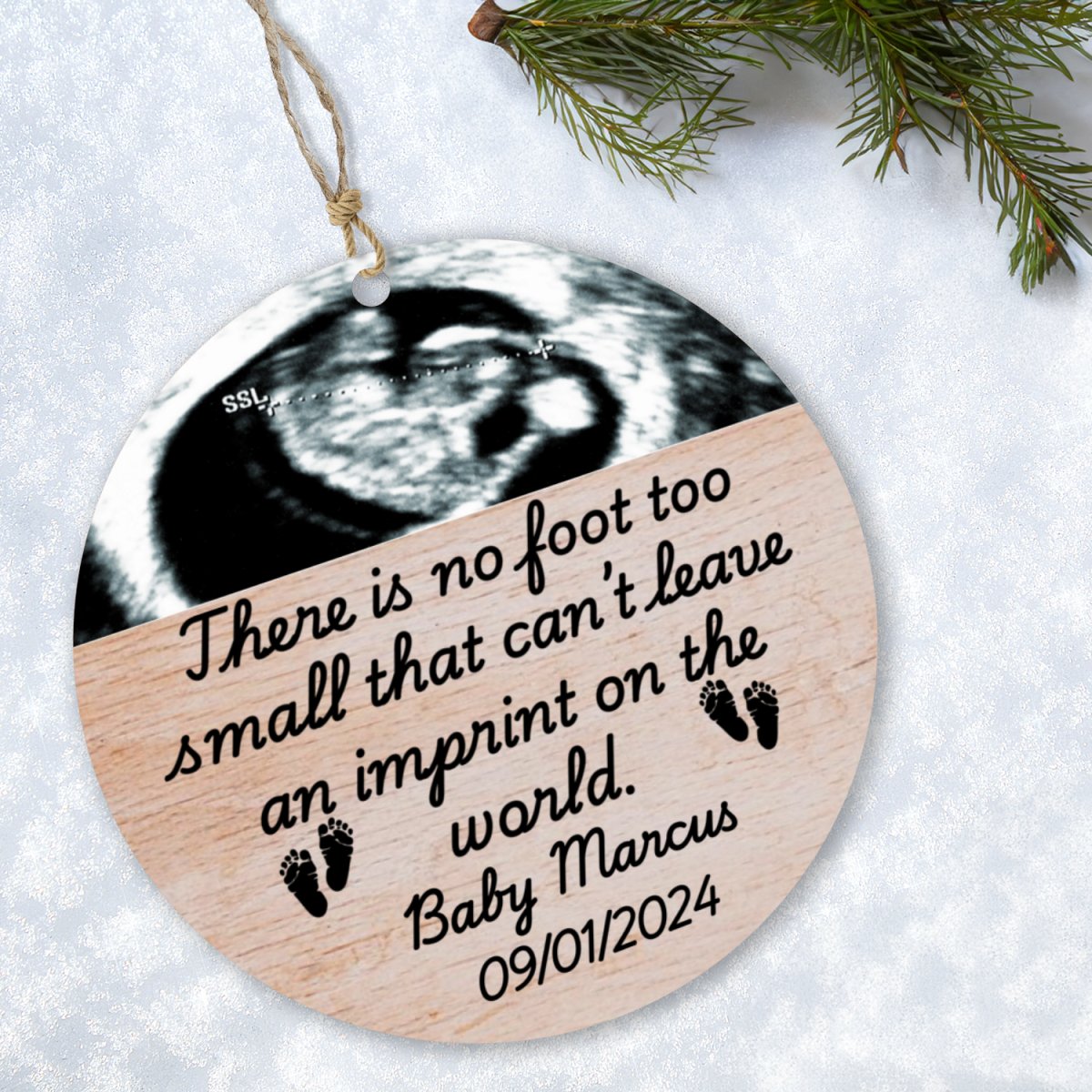 Personalized Miscarriage Baby Loss Wood Ornament Default Title Ornaments and Accents Giftinum