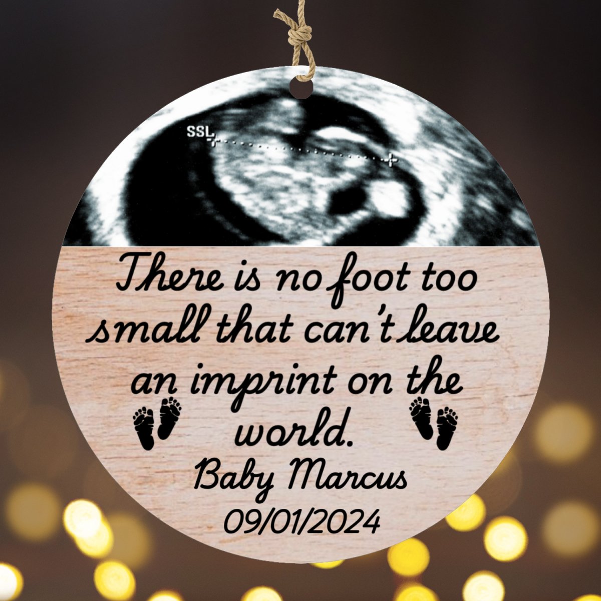 Personalized Miscarriage Baby Loss Wood Ornament Default Title Ornaments and Accents Giftinum