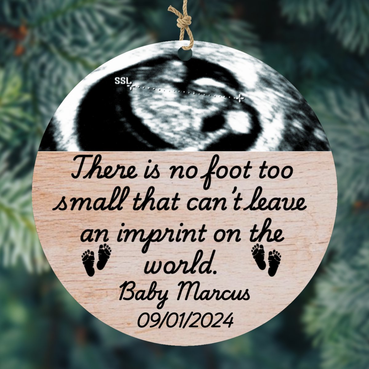 Personalized Miscarriage Baby Loss Wood Ornament Default Title Ornaments and Accents Giftinum