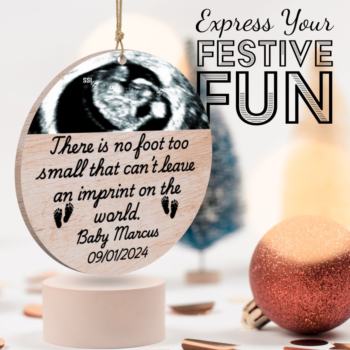 Personalized Miscarriage Baby Loss Wood Ornament Default Title Ornaments and Accents Giftinum