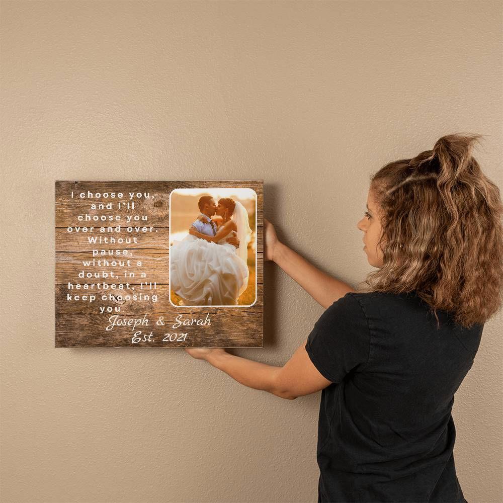 Personalized photo upload canvas 20" x 16" Jewelry Giftinum
