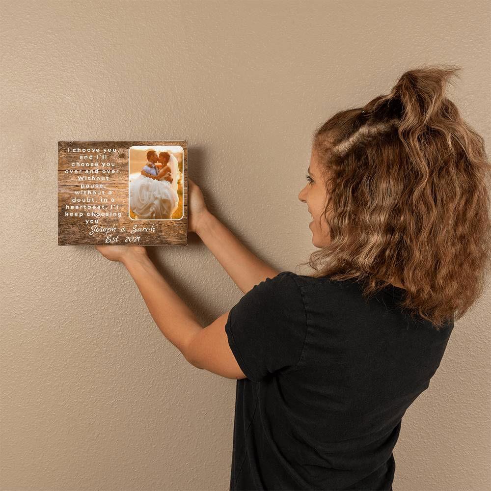 Personalized photo upload canvas 10" x 8" Jewelry Giftinum