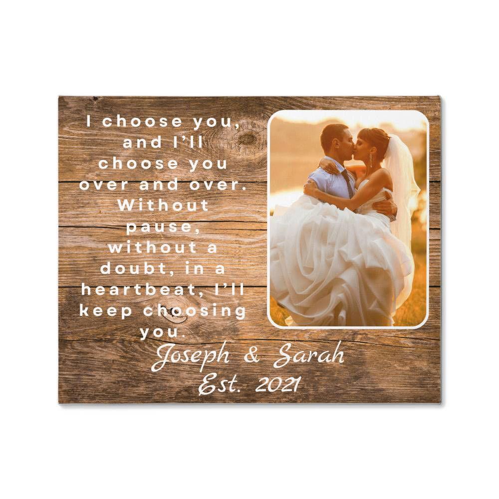 Personalized photo upload canvas 10" x 8" Jewelry Giftinum