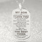 Son Engraved Necklace - Never Forget Polished Stainless Steel / No Jewelry Giftinum