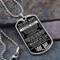 Son Necklace - Do your best Military Chain (Silver) / No Jewelry Giftinum