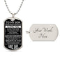 Son Necklace - Do your best Military Chain (Silver) / No Jewelry Giftinum