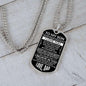 Son Necklace - Do your best Military Chain (Silver) / No Jewelry Giftinum