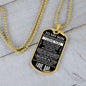 Son Necklace - Do your best Military Chain (Silver) / No Jewelry Giftinum