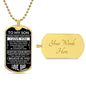 Son Necklace - Do your best Military Chain (Silver) / No Jewelry Giftinum