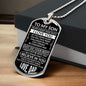 Son Necklace - Do your best Military Chain (Silver) / No Jewelry Giftinum