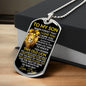 Son Necklace - This Old Lion Military Chain (Silver) / No Jewelry Giftinum