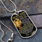 Son Necklace - This Old Lion Military Chain (Silver) / No Jewelry Giftinum