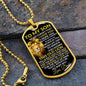 Son Necklace - This Old Lion Military Chain (Gold) / No Jewelry Giftinum